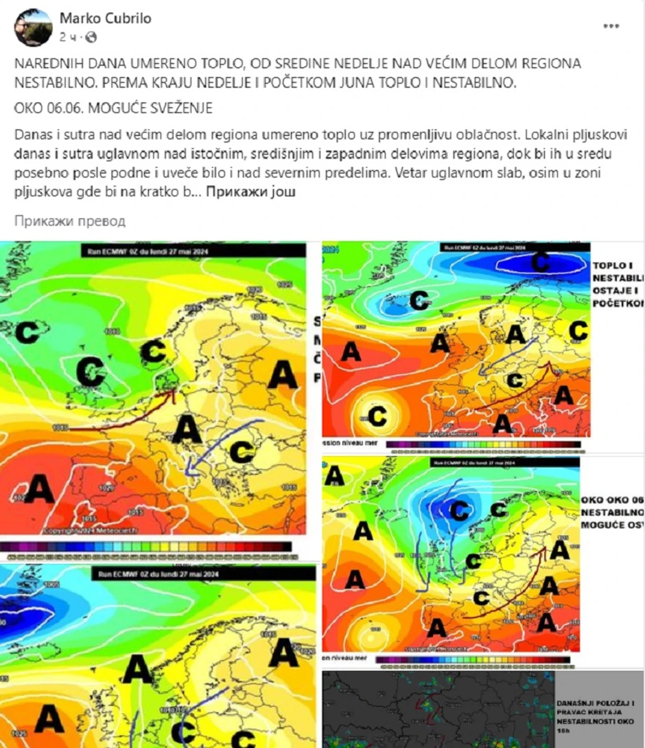 Prognoza Marka Čubrila