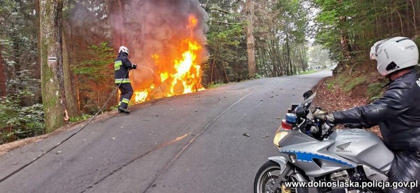 Wypadek pod Jelenią Górą