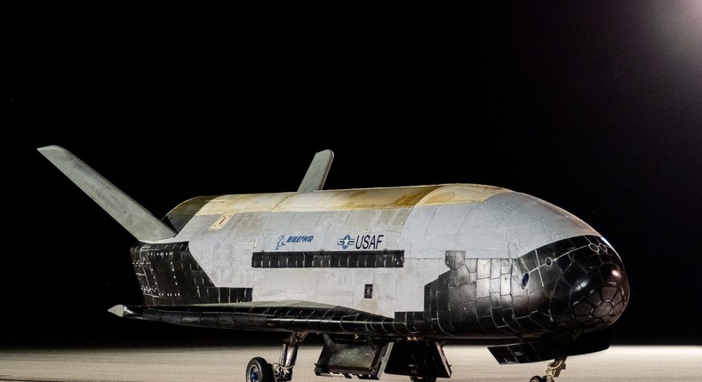 The X-37B space plane returns from a test flight. China's space plane is not pictured.Staff Sgt. Adam Shanks/US Space Force