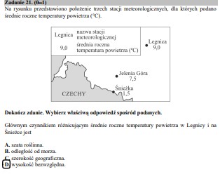 Egzamin gimnazjalny z części przyrodniczej - odpowiedzi 