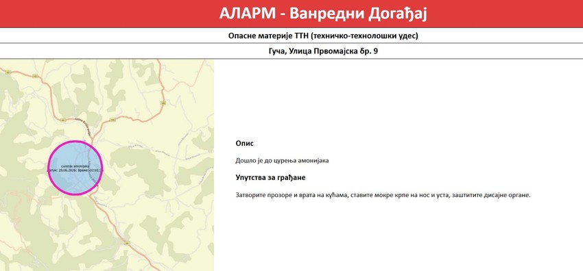 MUP upozorenje