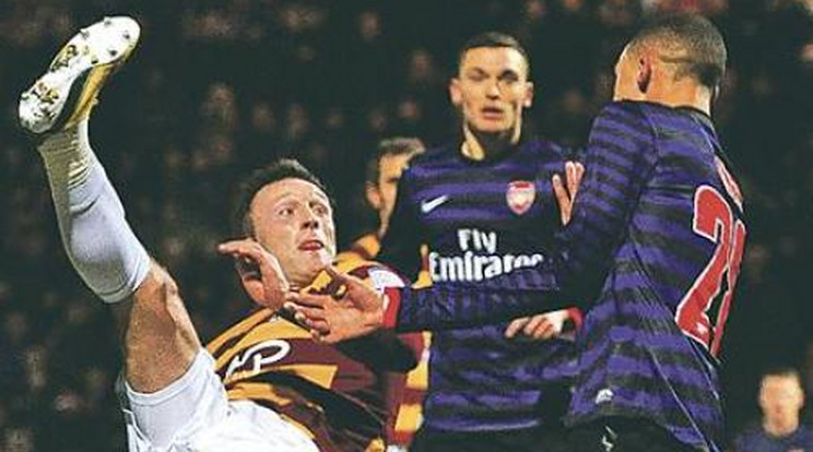 A Bradford  megalázta az Arsenalt