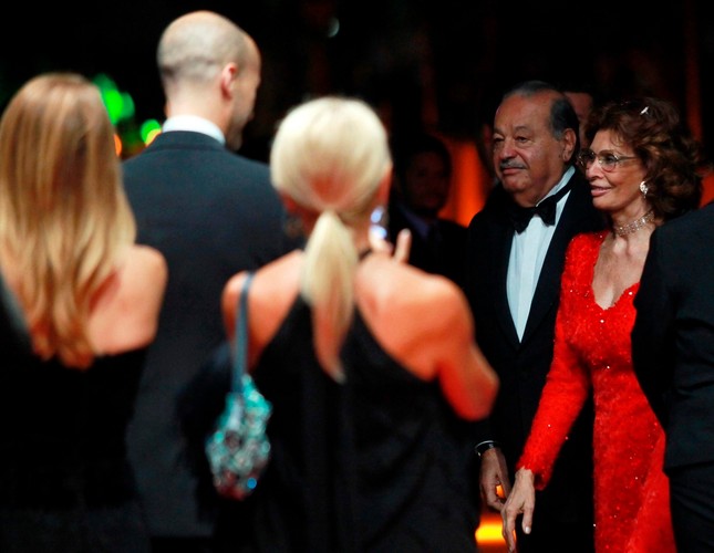 Sophia Loren na swojej imprezie urodzinowej w Soumaya Museum