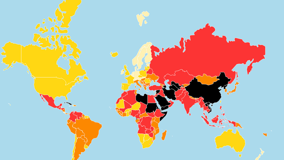 Coraz gorzej z wolnością prasy na świecie - alarmuje organizacja Reporterzy Bez Granic (RSF) w dorocznym raporcie. W rankingu 180 państw Polska spadła w tym roku z 29. miejsca na 47.