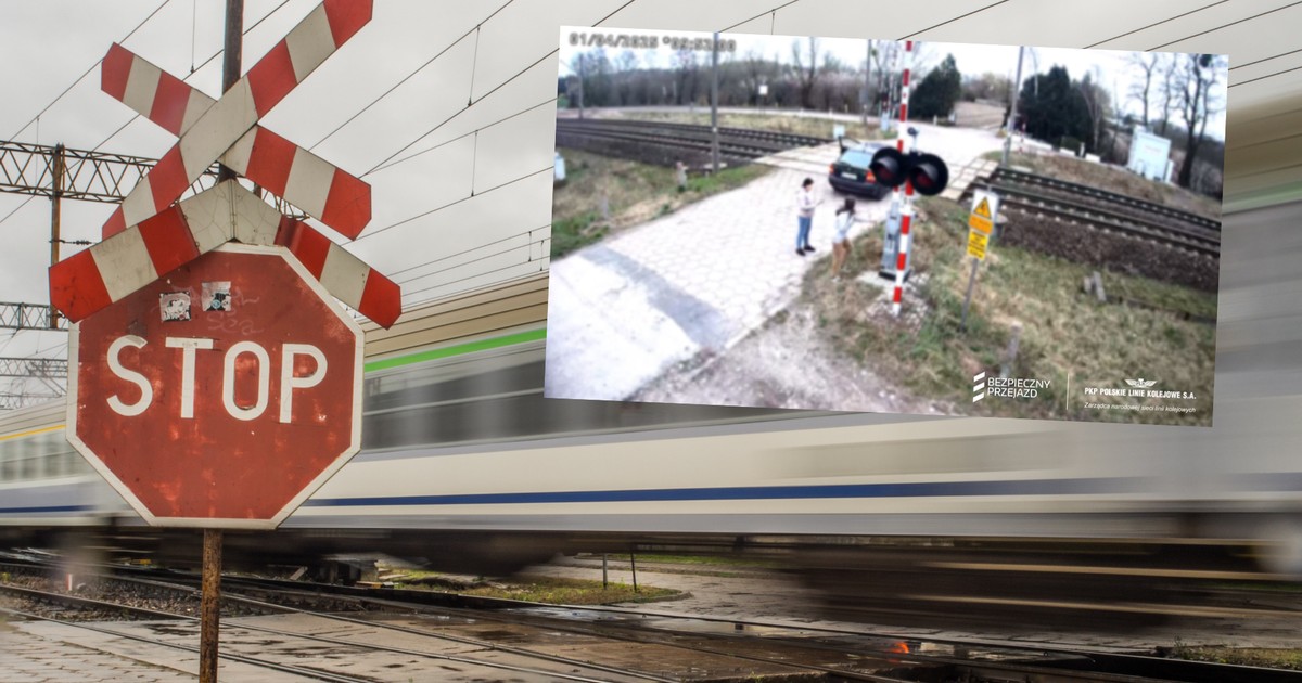 Na przejeździe kolejowym zepsuł się jej samochód. Do sieci trafiło nagranie
