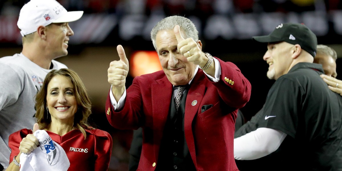 Atlanta Falcons owner Arthur Blank paid for every team employee to go to the Super Bowl