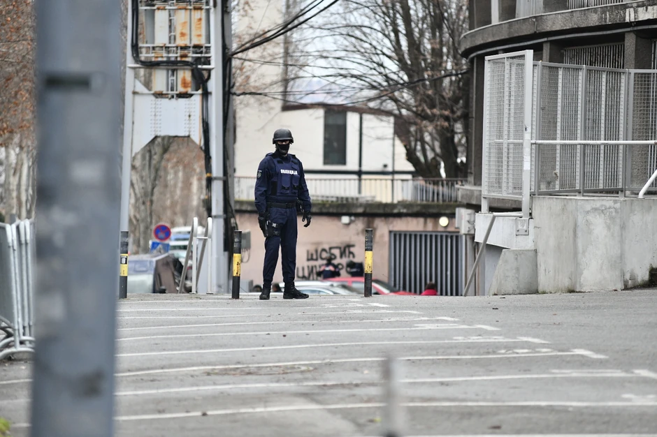 Policija na stadionu Partizana