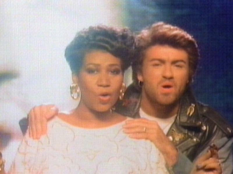 George Michael z  Arethą Franklin w 1986 roku