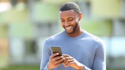 A man using his phone