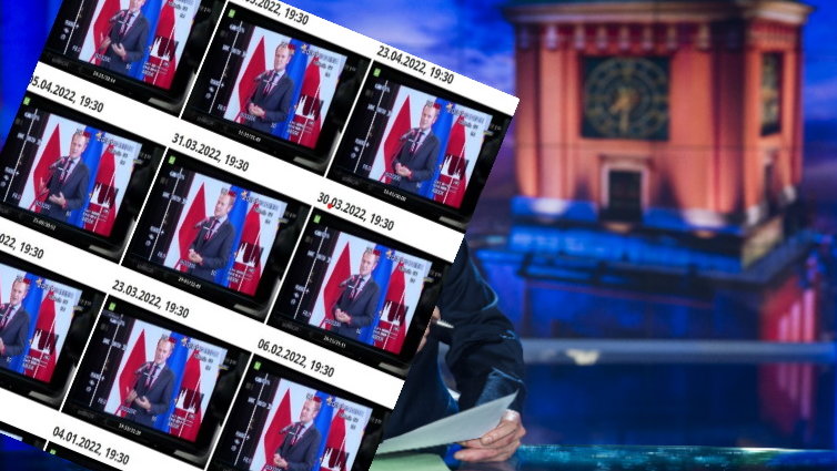 Donald Tusk w "Wiadomościach" był pokazany z celownikiem na piersi 33 razy w tym roku, informuje serwis wirtualnemedia.pl