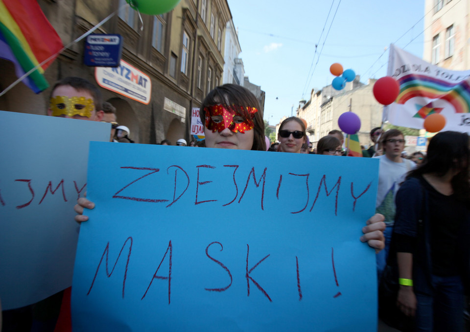 Marsz równości na ulicach Krakowa