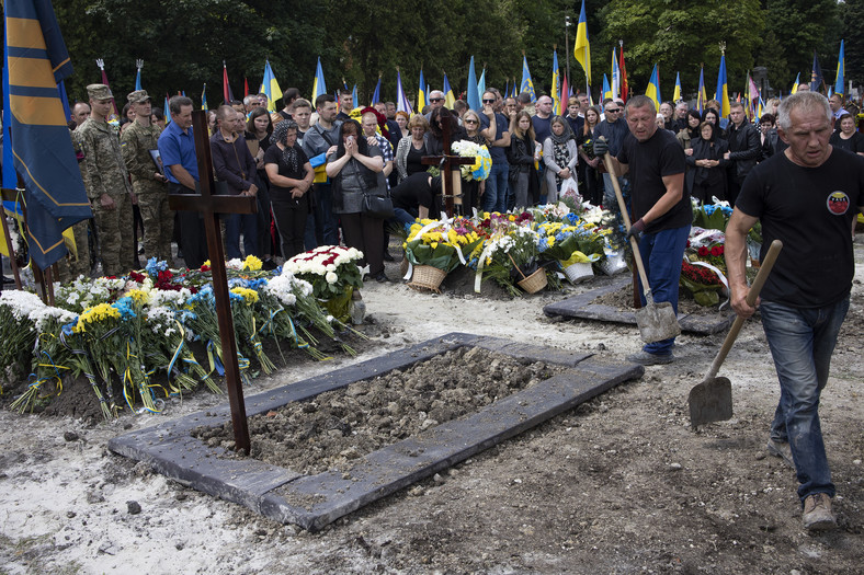 Pogrzeb żołnierza w Ukrainie