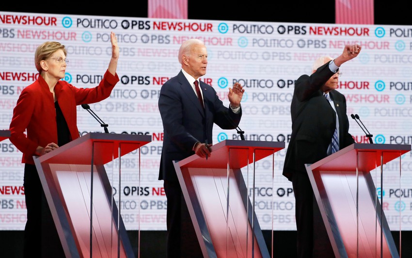 Elizabet Voren, Džo Bajden i Berni Sanders