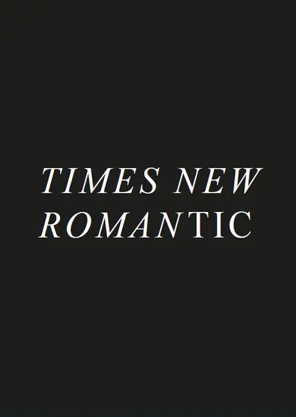 Times New Romantic plakat Barrakuz