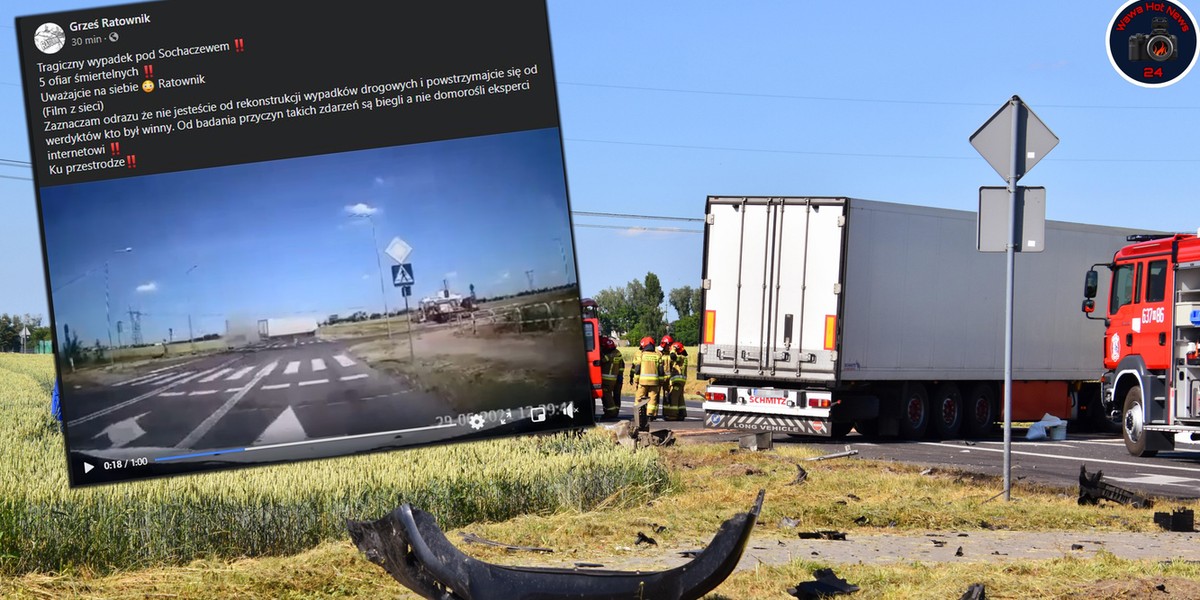 Tragedia w Elżbietowie. Zginęły dwie kobiety i troje dzieci. Porażające nagranie z wypadku