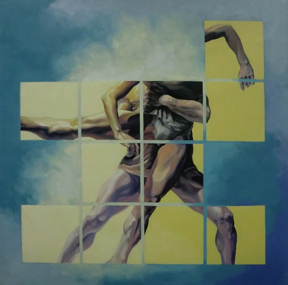 Biserka Petrović, Parallel Universes - Dancing, ulje na platnu, 100x100cm, 2015.