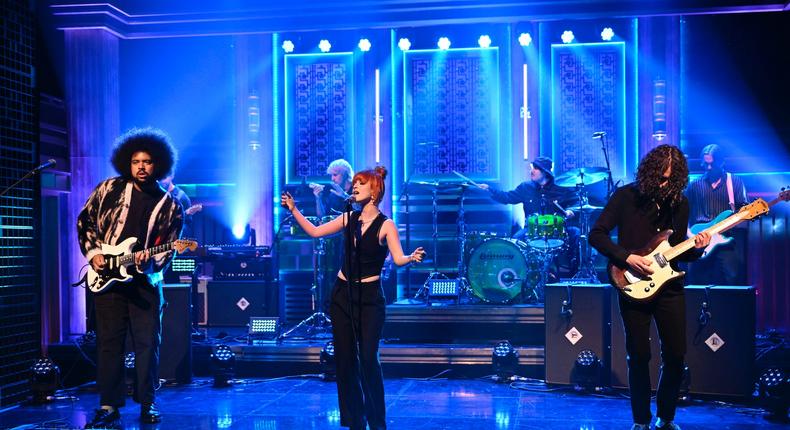 Paramore performs at The Tonight Show on November 3, 2022.NBC/Getty Images