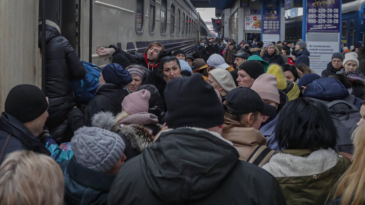 Pociąg ewakuacyjny w Kijowa