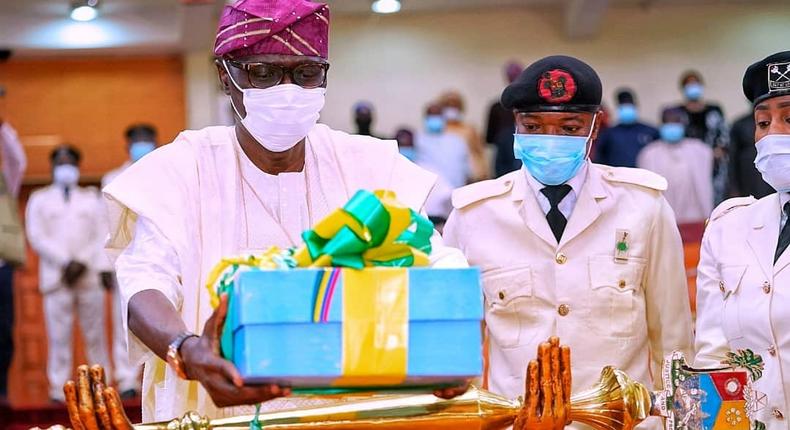 Lagos State Governor, Babajide Sanwo-Olu presents 202 budgets to the state House of Assembly. [LASG]