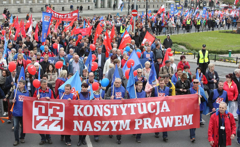 Demonstracja z okazji Święta Pracy