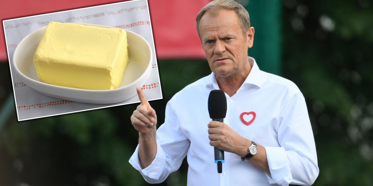 Masło w sklepie pod domem Donalda Tuska jest bardzo drogie