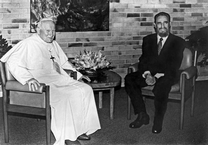 Jan Paweł II i Fidel Castro (1998 r.)