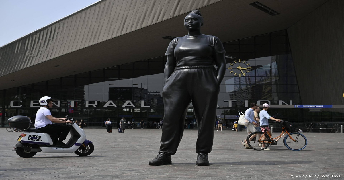 Een-racistische-leus-in-sneeuw-bij-Rotterdam-Centraal-aangifte-gedaan