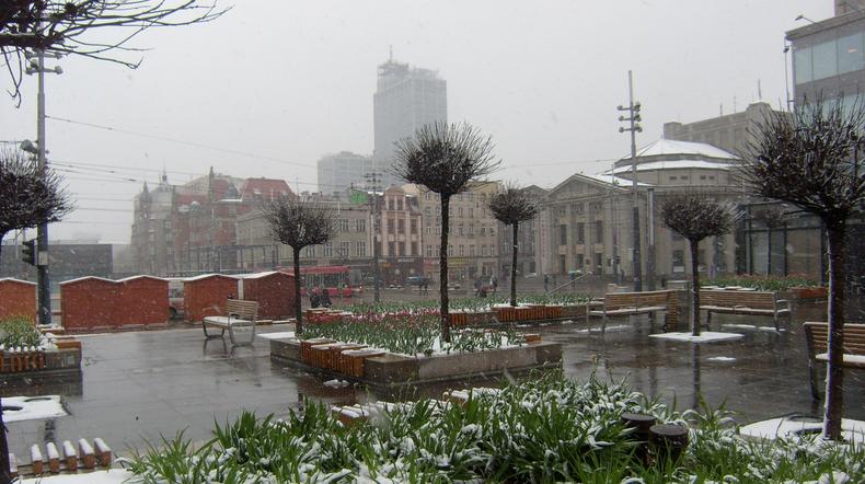 Śnieg w kwietniu na Śląsku fot. Paweł Pawlik
