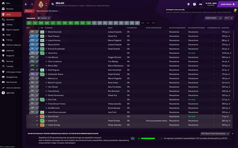 Football Manager 2020 - screenshot z wersji PC