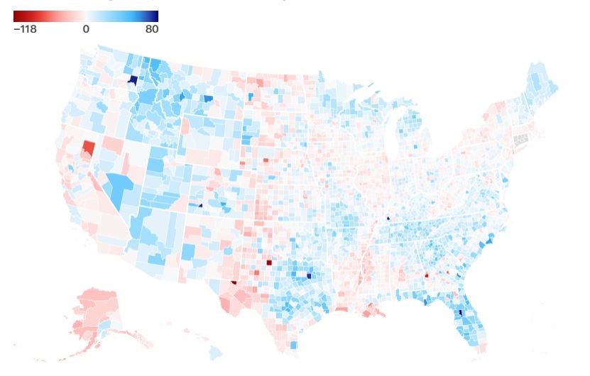 Mapa migracji w USA