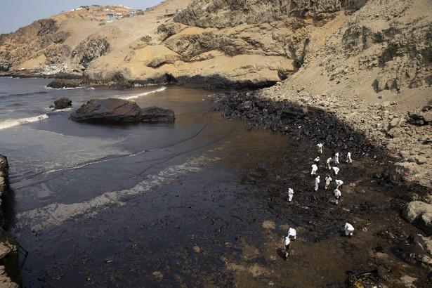 Zanieczyszczone wybrzeża Peru