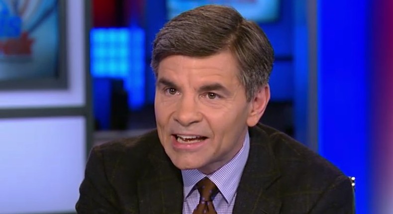 George Stephanopoulos during an interview.