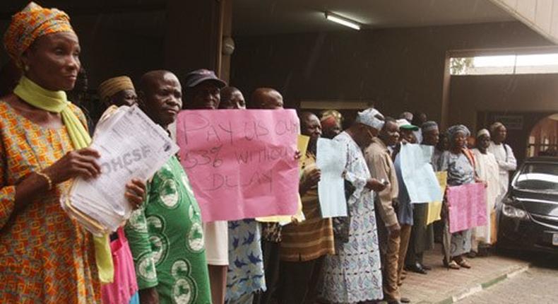 Pensioners protest