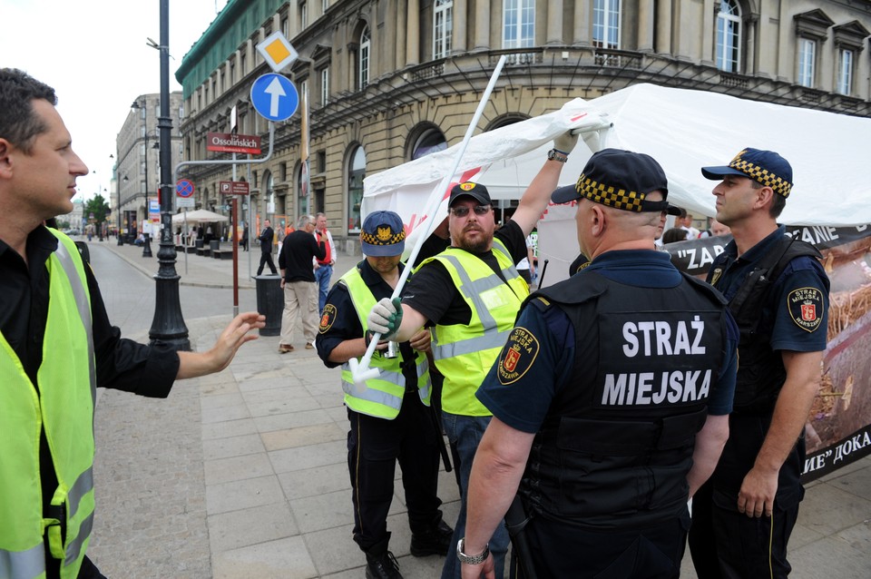 Namiot "Solidarnych" zlikwidowany