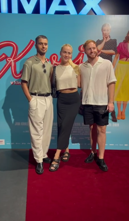 Bratislavská premiéra filmu Kavej - Jaroslav Ihring, Eliška Lenčešová a Vilda Šír.
