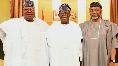 Tinubu meets Lawan, Gbajabiamila, insists on right choice for NASS leadership. [Presidency]
