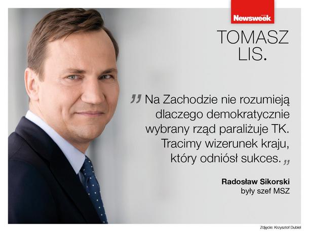 Radosław Sikorski w programie Tomasz Lis.