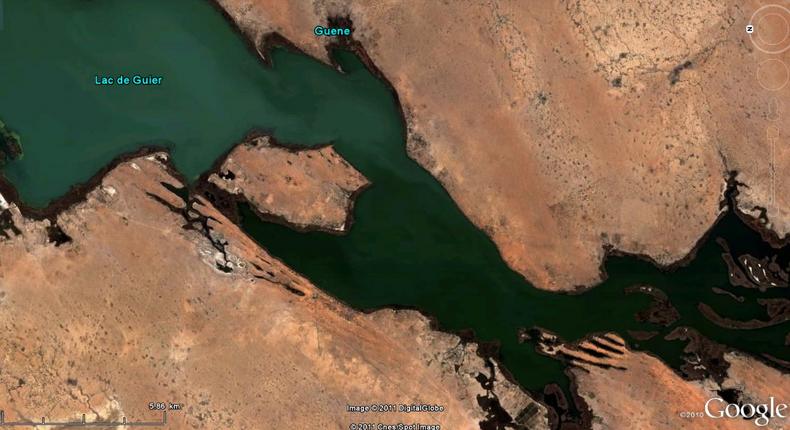 Image satellite du Lac de Guiers - Sénégal