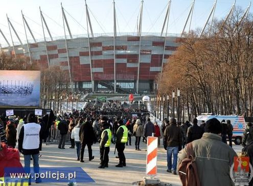 Podczas otwarcia Stadionu Narodowego