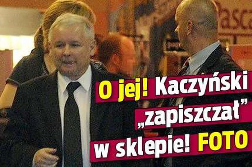 O jej! Kaczyński "zapiszczał" w sklepie! FOTO