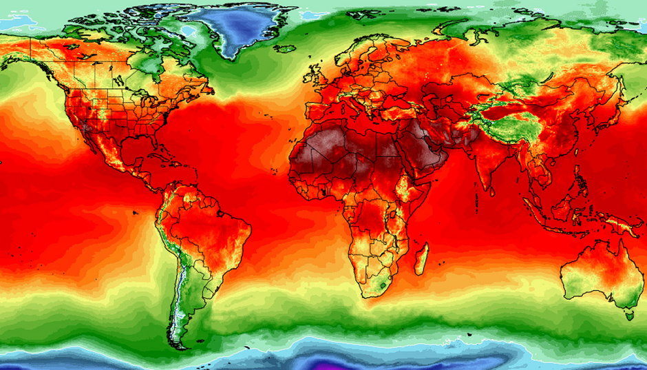 Ocieplenie klimatu - mapa