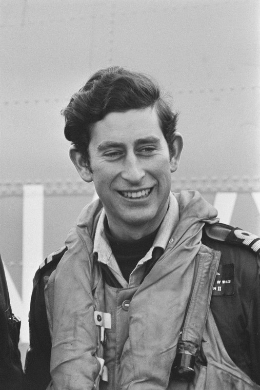 Karol podczas treningu na pilota helikoptera Royal Navy, 1975 r.