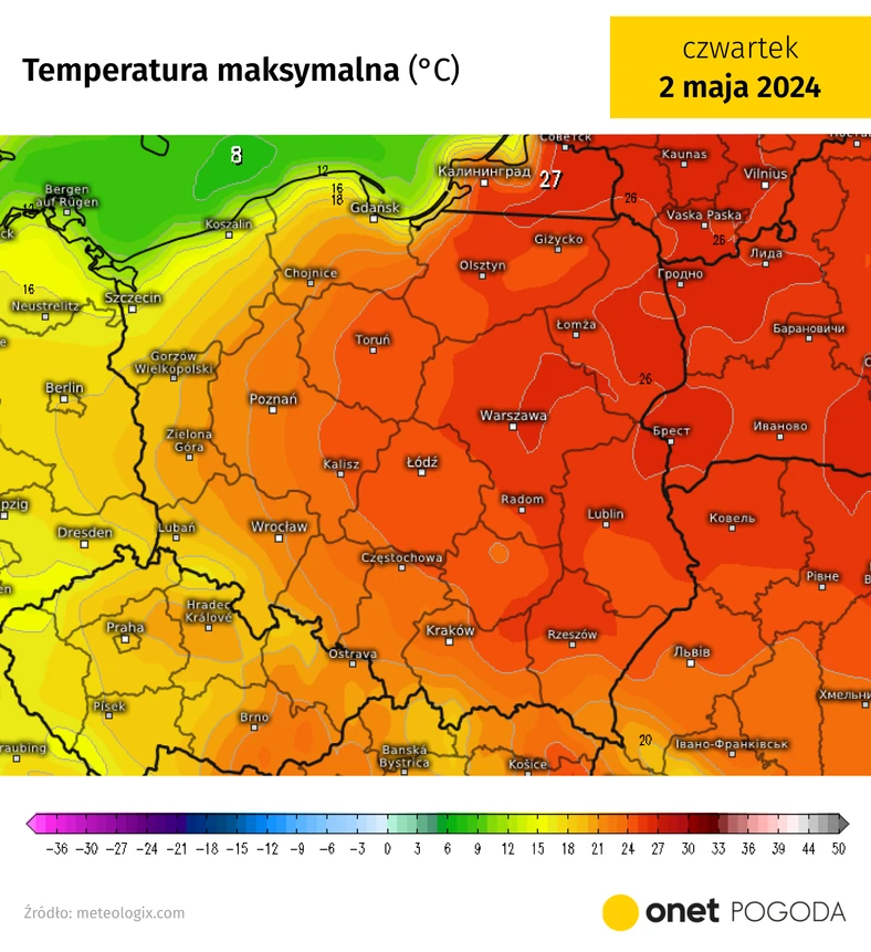 W długi weekend temperatura poszybuje aż do ok. 25 st. C