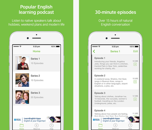 Aplikacja przygotowana przez Birtish Council umożliwia nam poznanie podstaw języka angielskiego. Kurs został podzielony na trzy serie, a każda z nich składa się z 10 lekcji, które poruszają różne zagadnienia z życia codziennego. Najpierw odsłuchujemy przygotowane przez twórców scenki i dialogi, a następnie wypełniamy ćwiczenia i testy, które systematyzują naszą wiedzę.