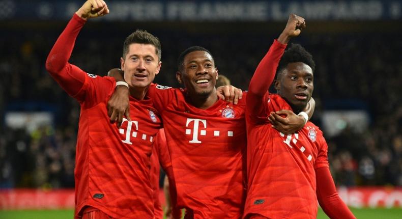 Three and easy: Bayern Munich thrashed Chelsea 3-0 in the first leg of their Champions League last 16 tie on Tuesday