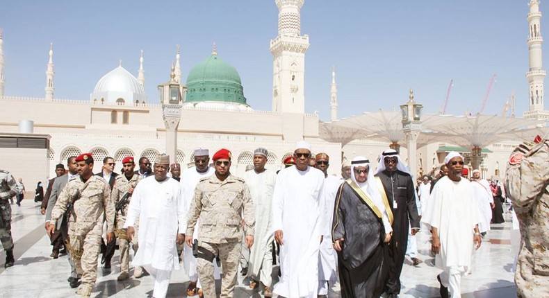 President Mohammadu Buhari in Medinah