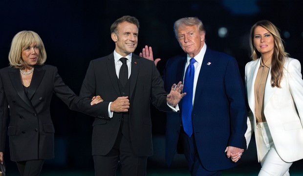 Melanija i Donald Tramp - Brižit i Emanuel Makron