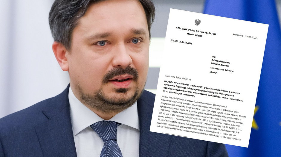 Rzecznik praw obywatelskich prof. Marcin Wiącek interweniował u ministra zdrowia