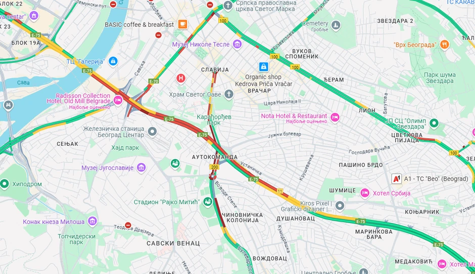 Gužve u Beogradu 20. maja već u podne