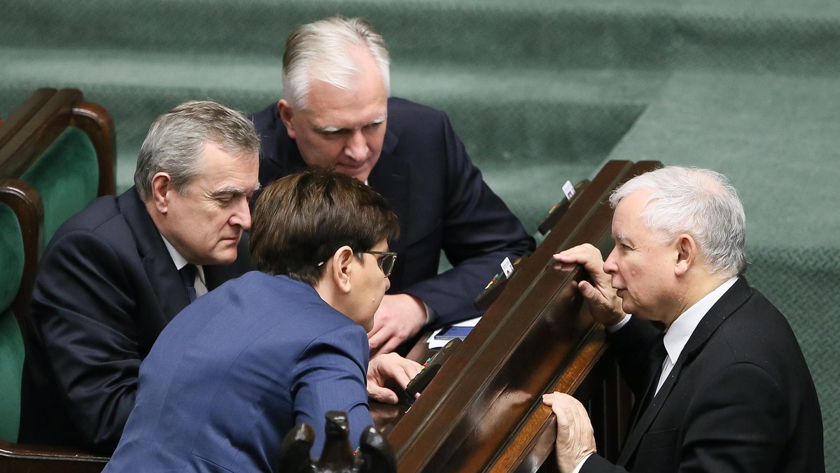 Jarosław Kaczyński, Beata Szydło, Piotr Gliński, Jarosław Gowin